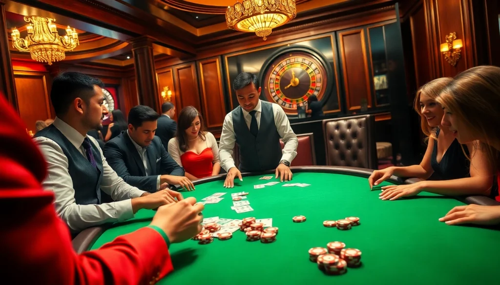 Experience the excitement of SUNWIN 88 with players betting big at a lively casino poker table.