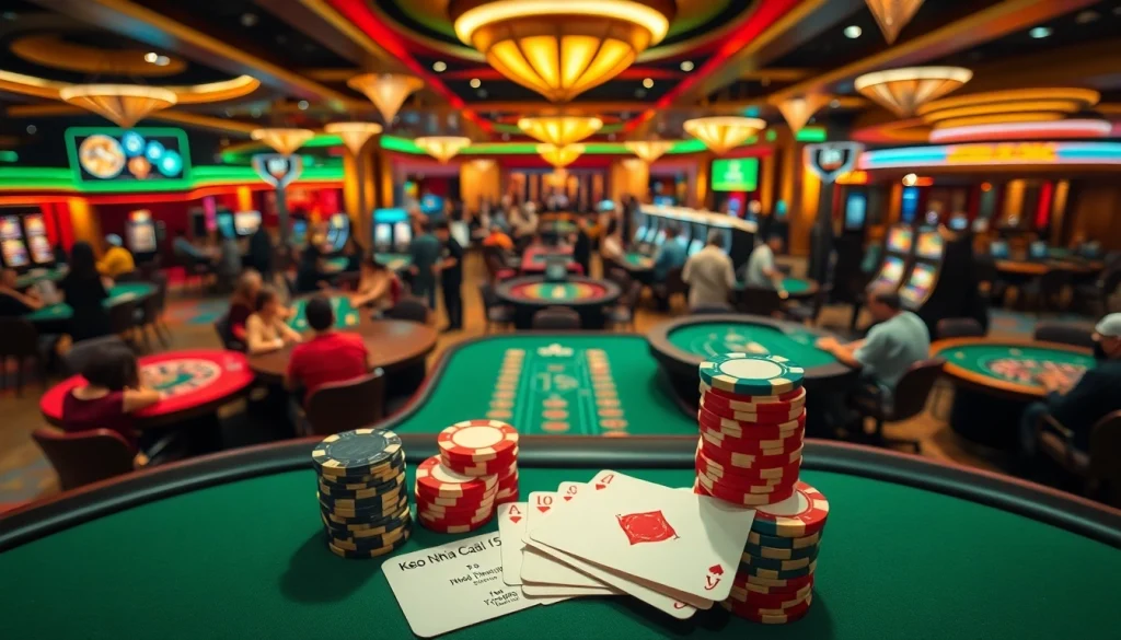 Kèo Nhà Cái 5 enhances your gaming experience at vibrant casino tables.